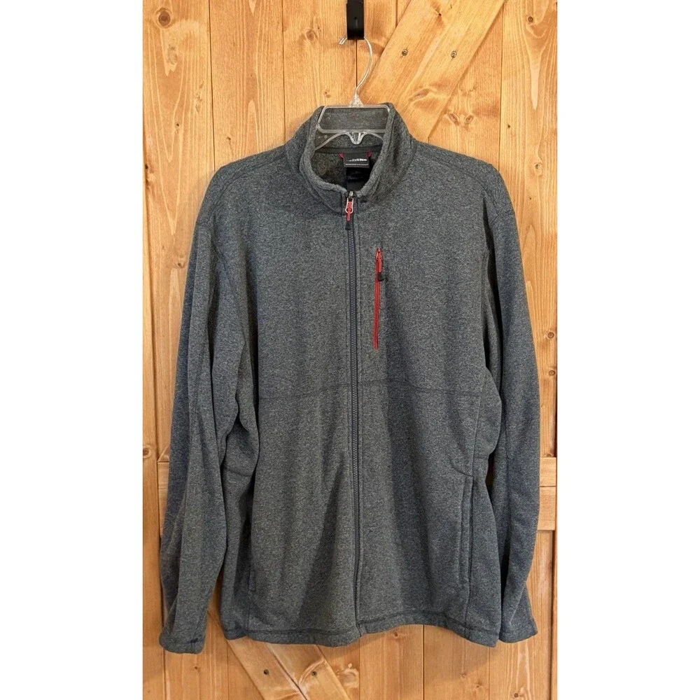 The North Face Polartec Classic Fleece Jacket Mens XL Gray Full Zip Outdoor